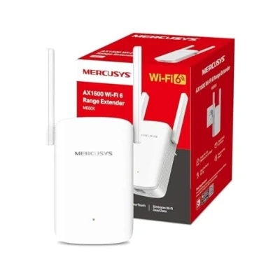 Imagen de [2024 Nuevo] Mercusys ME60X AX1500 Repetidor Wi Fi 6 Banda Dual 1201 Mbps en 5 GHz y 300 2,4 Funciona con Cualquier Router Configuración Sencilla Puerto 1G Control de App