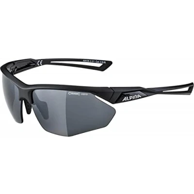 Imagen de ALPINA A8635 3 31 adultos unisex, NYLOS HR gafas deportivas, black matt, one size
