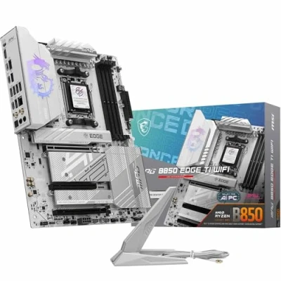 Imagen de MSI MPG B850 Edge TI WiFi ATX Placa Base para procesadores AMD Ryzen 9000/8000 / 7000, AM5 VRM SPS 80A, DDR5 Memory Boost (8400+ MT/s OC), PCIe 5.0 x16, M.2 Gen5, Wi FI 7, 5G LAN