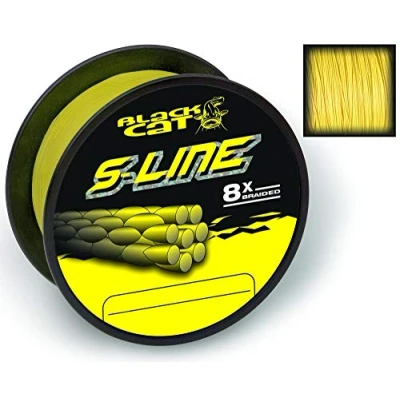Imagen de Black Cat S Line 0,45mm Yellow 180m Hilo trenzado