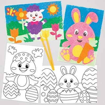 Imagen de Baker Ross Cuadros de Arena para Pascua Paquete 8, Manualidades Niños (AT525)