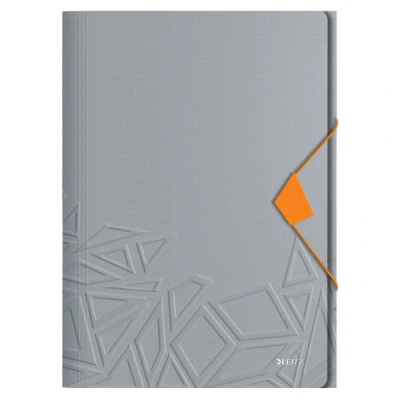 Imagen de Leitz Carpeta de 3 Solapas, Capacidad para 150 Hojas A4, Cierre Elástico, Plástico Flexible, Gris, gama Urban Chic, 46490088