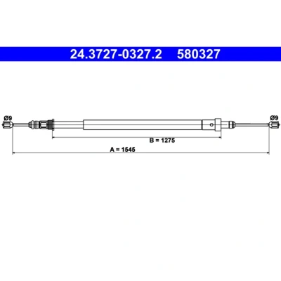 Imagen de ATE 24.3727 0327.2 Cable de Freno Mano 1545 CITROËN: Xsara Hatchback, Coupé, Familiar