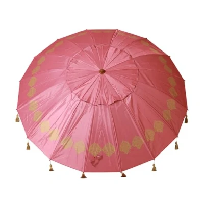 Imagen de Atosa sombrilla de playa aluminio modelo con upf 50+ rosa
