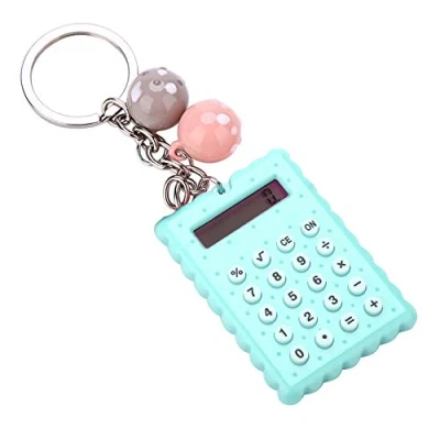 Imagen de Vbestlife Mini Calculadora Infantil Portátil Lindo Estilo Forma de Galleta Llavero Color Caramelo Bolsillo (Verde)