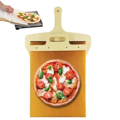 Imagen de Sliding Pizza Peel,Super Peel pizza,non stick The That Transfers Perfectly,pizza Shovel Peel,With Handle, Spatula Paddle, Wooden for Oven