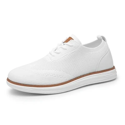 Imagen de Bruno Marc Zapatos de Cordones Transpirables Zapatillas Vestir Oxfords Clásico Formales Derby para Hombre Verano Casuales,Size 44,Blanco,GRAND 02