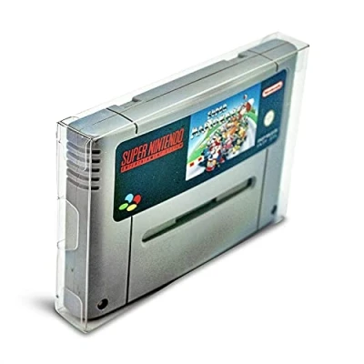Imagen de Link e : 10 X Estuche protector de plastico para cartucho juego compatible con sistemas Super Nintendo, SNES, Famicom