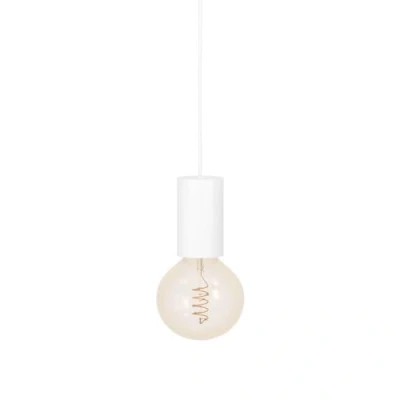 Imagen de EGLO Pozueta 1 lámpara colgante sobre mesa de comedor, casquillo E27 con cable, color blanco, Ø 6,5 cm