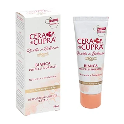 Imagen de Cera di Cupra, Crema Blanca Formulación Tradicional, con Virgen de Abeja, Rica en Componentes Protectores, Acción Antienvejecimiento, Made in Italy, Dermatológicamente Probada, Tubo 75 ml