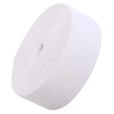 Imagen de LABUYI 1 Rollo Cintas Elásticas 5mx5cm,Cinchas tapiceria,Cinta Elastica Costura,Goma Costura,Elastico Elastica,para Ropa,Pantalones,Elástica Blanca