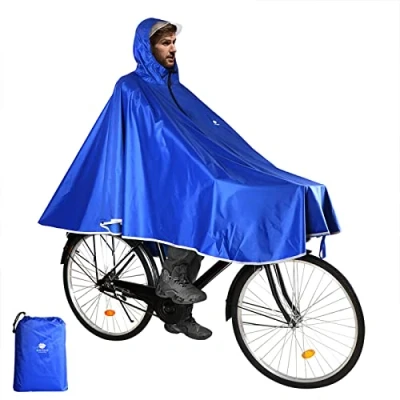 Imagen de Anyoo Capas de Ciclismo Impermeables Portátiles Ligeras Poncho Lluvia Bicicleta Compacta Unisex Reutilizable para Mochileros Camping al Aire Libre
