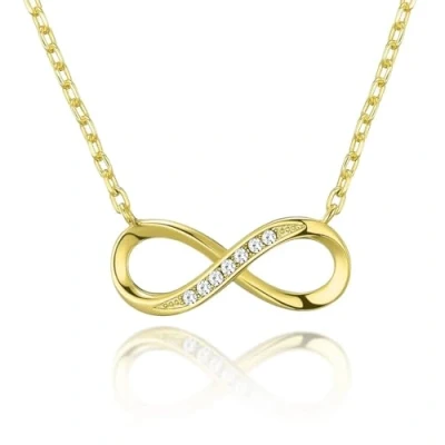 Imagen de Philip Jones Collar con colgante de infinito chapado en oro creado cristales Zircondia®