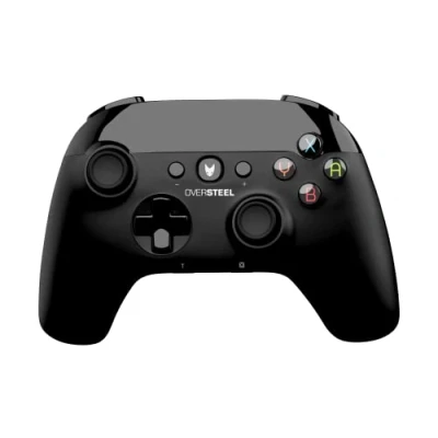 Imagen de Oversteel Tombac Mando Inalámbrica para juegos, Vibración, 8 Horas de Batería, Batería Litio, USB y Bluetooth, PC/Switch/Smartphones/Tablet/Android TV, Color Negro