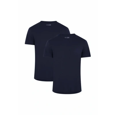 Imagen de Danish Endurance CREW NECK 2PACK Camiseta básica, Hombre, Talla: Large, Dark navy