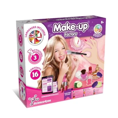 Imagen de Science4you Set de Maquillaje para Niñas Juego con Kit Infantil Hacer Pintalabios, Sombras Ojos, Colorete y mucho más, Lavable Seguro, Regalo, Juguete 8+ años