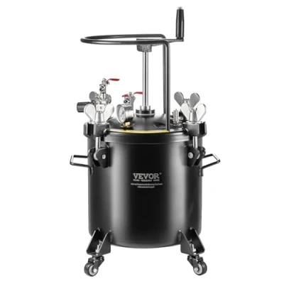Imagen de VEVOR Tanque de Presión para Pintura en Aerosol 20 L Ajustable 70 PSI, a con Ruedas y Sellador Reparación Fugas la Decoración del Hogar