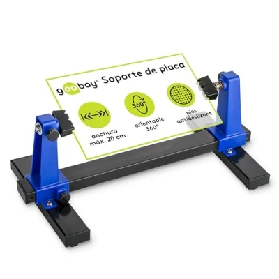 Imagen de Goobay 51220 soporte ajustable Para PCB/Soporte PCB/Robusto soldar fijar PCBs y piezas de trabajo durante la soldadura el artesanal/Rotación 360
