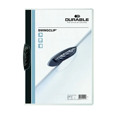 Imagen de Durable 226001 Archivo con clip Swingclip, hecho de PP, hasta 30 hojas A4, negro, paquete 25