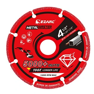 Imagen de EZARC Disco de Corte profesionales, 115mm para Amoladora Angular, Hoja Metal, Tubos y Perfiles Hierro, Hierro Fundido