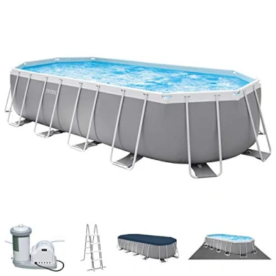 Imagen de intex 26798NP Piscina desmontable ovalada prism frame 610x305x122 cm con depuradora