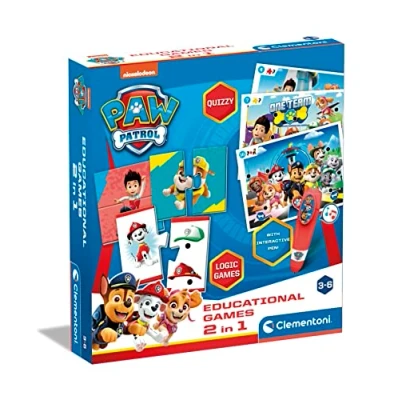 Imagen de Clementoni Educational Games 2 In 1 Paw Patrol Juego Educativo 3 años(Italiano, Inglés, Francés,Alemán,Español,Holandés Y Polaco),Made Italy,Multicolor, 3,6 x 18,5 20(18284),Exclusivo en Amazon