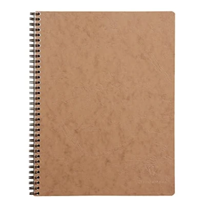 Imagen de Clairefontaine 78256C Cuaderno de espiral (A4, 21 x 29,7 cm, 160 páginas, rayas, papel blanco, 90 g), color blanco