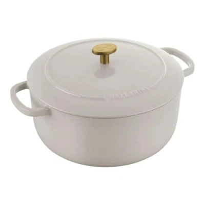 Imagen de BALLARINI Bellamonte Cocotte, rustidera, olla de cocción hierro colado esmaltado, redonda, 24 cm, 4 l, blanco marfil