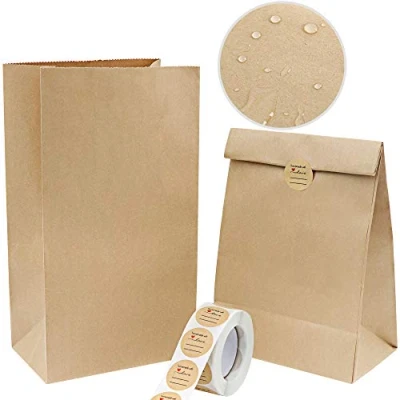 Imagen de Vandicak 100 Piezas Bolsas de Papel Kraft Pequeñas 18 * 9 5.5 cm para Calendario Adviento, Cumpleaños Embalaje Regalo Boda, Bolsa Alimentos Dulces Galletas Repostería