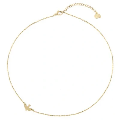 Imagen de Happiness Boutique Damas Collar Delicado con Pájaro en Color Oro Tierno Colgante Golondrina Joyería de Acero Inoxidable