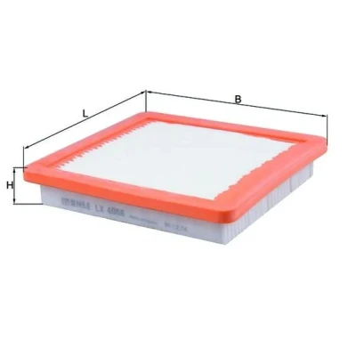 Imagen de MAHLE ORIGINAL LX 4066 Filtro de aire 35,5 203 191,0 Cartucho filtrante NISSAN: Note II Hatchback