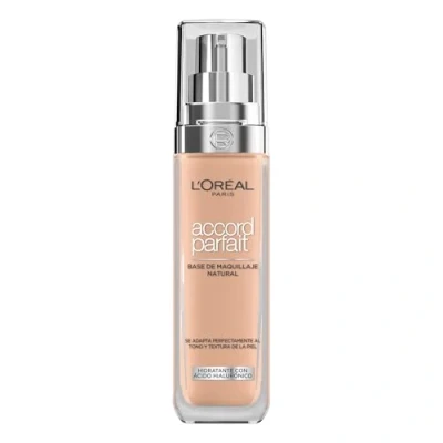 Imagen de L’Oréal Paris Make Up Designer Accord Parfait 3.R/3.C Rose Beige Foundation base de maquillaje Frasco dispensador Líquido (Beige Rosé, R3, Piel normal, dispensador, Líquido)