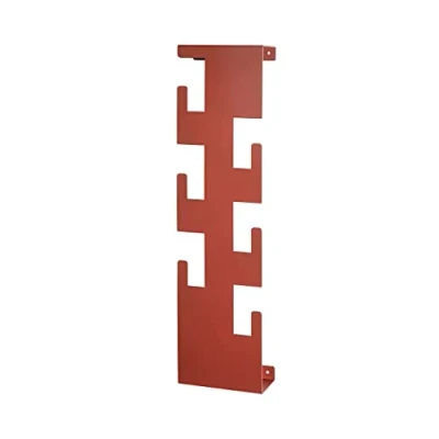 Imagen de HAKU Möbel Perchero de pared rojo, acero Dim.: AN 15 cm x AL 60 P 8 cm, Estilo: Moderno