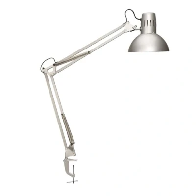 Imagen de MAUL lampara escritorio MAULstudy LED de pinza ajustable con brazo articulado para Elegante mesa metálica Fuente luz incluida Plata