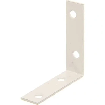 Imagen de Alberts 336738 Ángulo de la silla, Recubrimiento plástico blanco, 60 x 16 mm, Juego 8