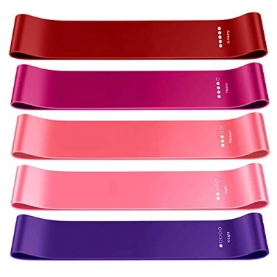 Imagen de Wayexe Bandas de Resistencia Elasticas Fitness Musculación para Yoga Pilates Gluteos Cadera Cintas Elásticas Fuerza Bands Entrenamiento Ejercicios Banda Antideslizantes Mujer Hombre