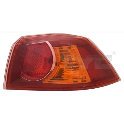 Imagen de TYC 11 11211 15 2 Piloto trasero derecha Rojo con portalámparas MITSUBISHI: Lancer 8 Limousine
