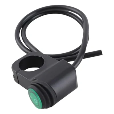 Imagen de Interruptor de aleación aluminio para motocicleta, 12V Universal 22mm Impermeable encendido/apagado del manillar la motocicleta Moto faro luz punto ni