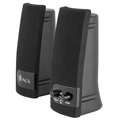 Imagen de NGS SB150 Altavoces Multimedia 2.0 para PC, 2W, Salida Auriculares, Conexión USB, Negro