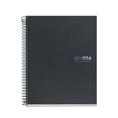 Imagen de Miquelrius Cuaderno A5 (148 x 210 mm), Notebook The Original, 4 Franjas de Colores, 160 Hojas Rayado Horizontal 7 mm, Papel Extra Opaco 70 g/m², 2 Taladros, Cubierta Cartón Compacto, Color Grafito