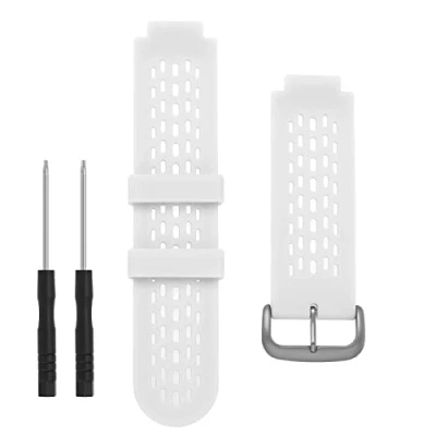 Imagen de ECSiNG Correa de Reloj Silicona Compatible con Garmin Approach S2/S4 Rastreadores Actividad Liberación Rápida Pulsera Repuesto Blanca