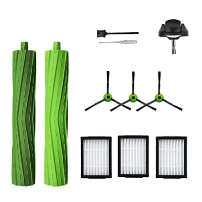 Imagen de Accesorios de repuesto para aspiradora iRobot Roomba i7 j7 i6 i8 i3 i4 i1 e5 e6 I E Series incluye 1 cepillo cerdas, rueda delantera y 3 filtros, lateral