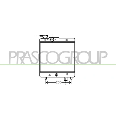 Imagen de PRASCO FT119R001 Radiador, refrigeración del motor Aluminio 310 360 34 Aletas unidas mecánicamente FIAT: Panda I Hatchback