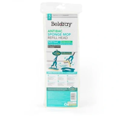 Imagen de Beldray LA080813UFEU7 Recambio para Mopa, Cabezal de Esponja Compatible con la Mopa LA026477, Tratada Protección Antibacteriana, Muy Absorbente, Quitar y Lavar Facilidad, Pack 1, Turquesa
