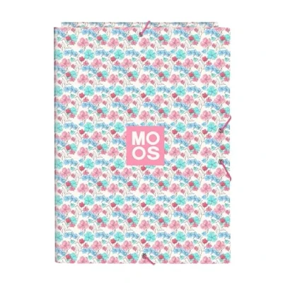 Imagen de MOOS FLORES Carpeta Folio con 3 Solapas, Ideal para Niños de Diferentes Edades, Cómoda y Versátil, Calidad Resistencia, 26x36.5 cm, Color Multicolor