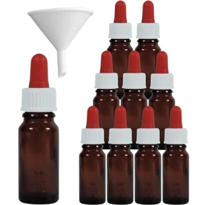 Imagen de Viva Haushaltswaren, botellas farmacéuticas de vidrio 10 ml, marrón, 2 piezas