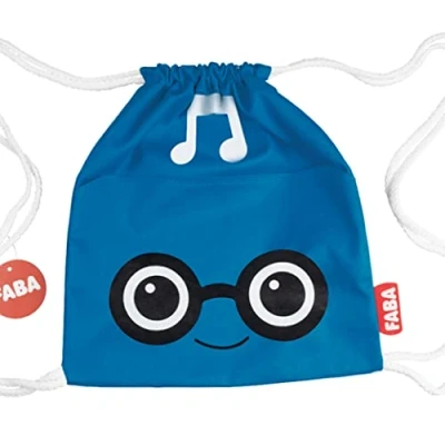 Imagen de FABA Mochila de algodón, Dibujo Animado, Color, Azul (FBB10002)