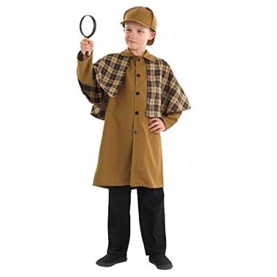 Imagen de Fun Shack Disfraz Detective Niño, Niña, Victoriano Sherlock Epoca Carnaval Niño Talla XL