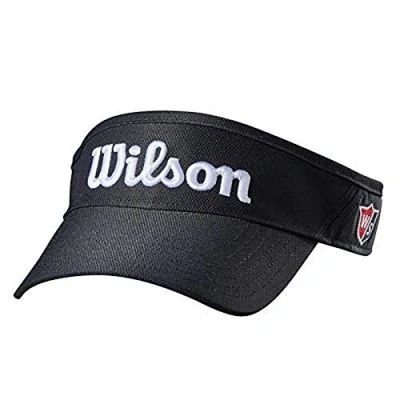 Imagen de Wilson Staff Visor, Visera Unisex Tamaño Ajustable Ala Curva Poliéster Hombre, Negro, Talla Única