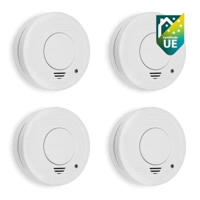 Imagen de Smartwares RM250/4 Detector de humo, batería incluida, botón prueba, 85 dB